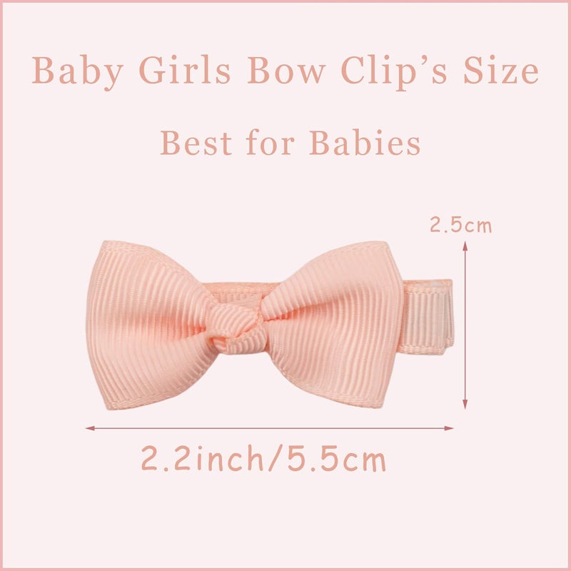 CÉLLOT Baby Hair Clips 50 Pieces 25 Colors in Pairs Fully Lined Baby Bows Hair Pins Tiny 2 Hair Bows Alligator Clips for Baby Girls Infants Toddlers (Mix Colors) - Image 3