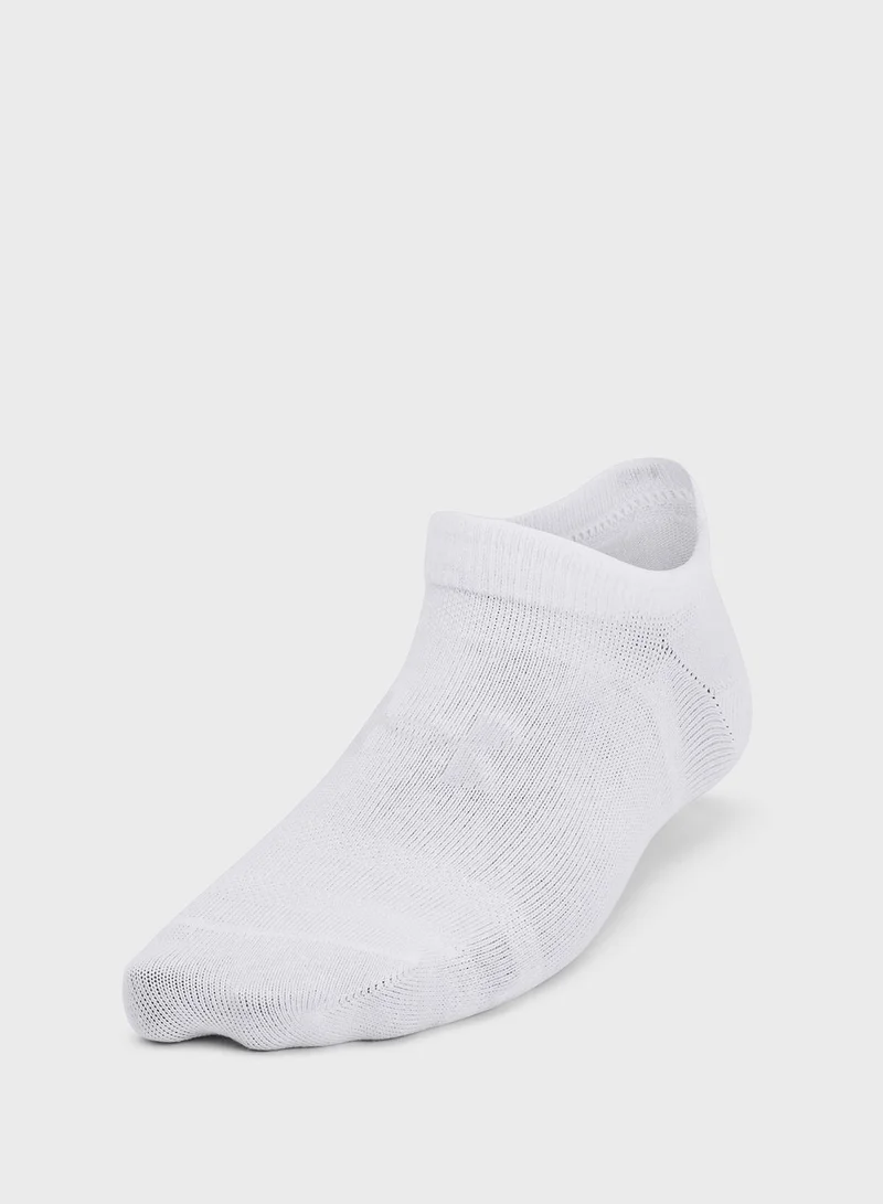 UNDER ARMOUR Kids' Essential No Show Socks (Pack Of 6)