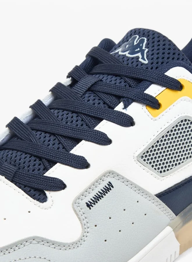 Kappa Men's Colourblock Sneakers with Lace-Up Closure