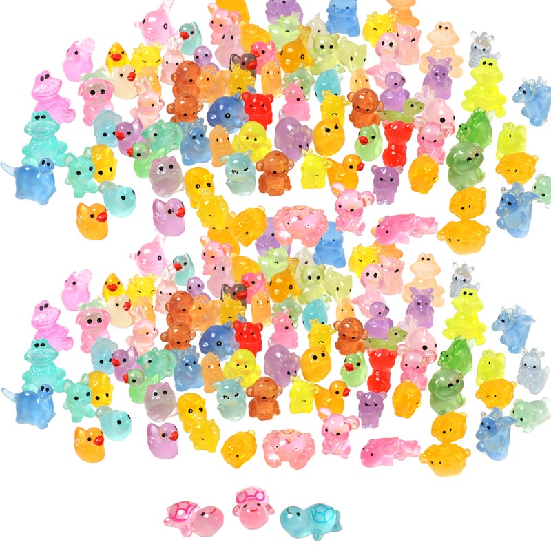 Damyda Mini Resin Ducks Tiny Animals Various Small Animals Dog, Rabbit, Turtle, Chick, Bird Glow in The Dark for Garden Micro Landscape Potted Dollhouse Decorï¼ˆRandom Styleï¼‰ - Image 2