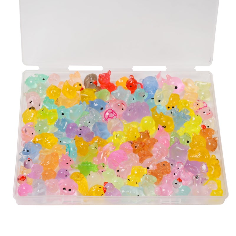 Damyda Mini Resin Ducks Tiny Animals Various Small Animals Dog, Rabbit, Turtle, Chick, Bird Glow in The Dark for Garden Micro Landscape Potted Dollhouse Decorï¼ˆRandom Styleï¼‰ - Image 3