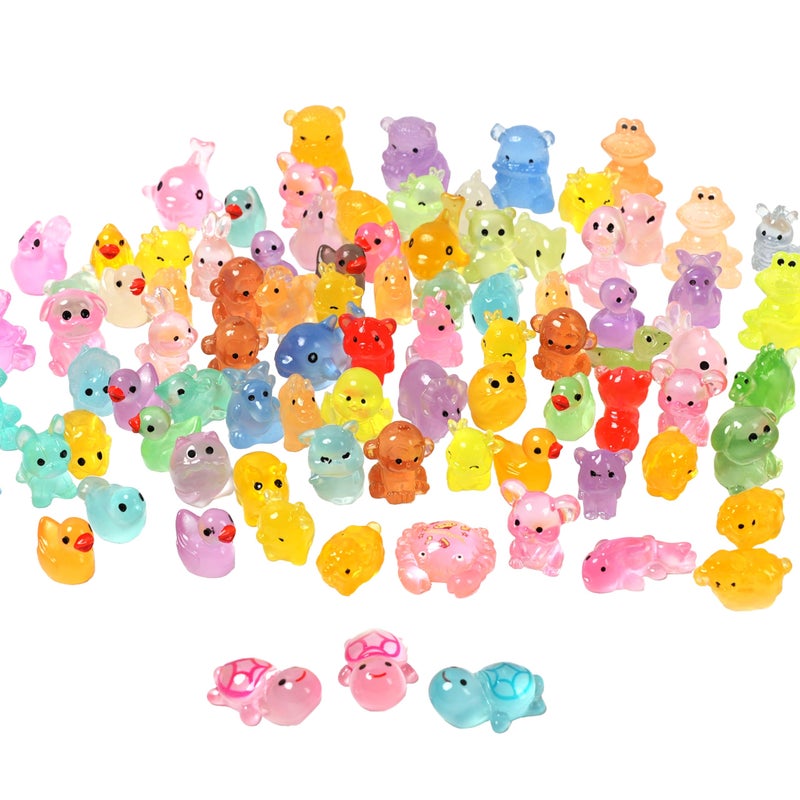 Damyda Mini Resin Ducks Tiny Animals Various Small Animals Dog, Rabbit, Turtle, Chick, Bird Glow in The Dark for Garden Micro Landscape Potted Dollhouse Decorï¼ˆRandom Styleï¼‰ - Image 4