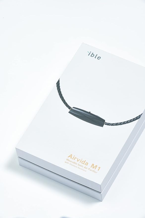 ible Airvida M1 Ionic Wearable Air Purifier (Black-19 inches) – Up to 99% Pollutant Removal Rate, Stylish & Lightweight with 3 Modes, Titanium Necklace & Clip, Silent Operation, 20g - Image 2