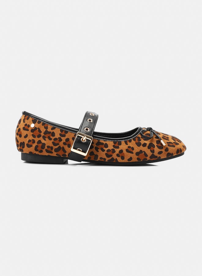 Dejavu Shoes WAH-DVTX-009 Print Mary Jane Flats with Buckle Strap For Women - Image 2