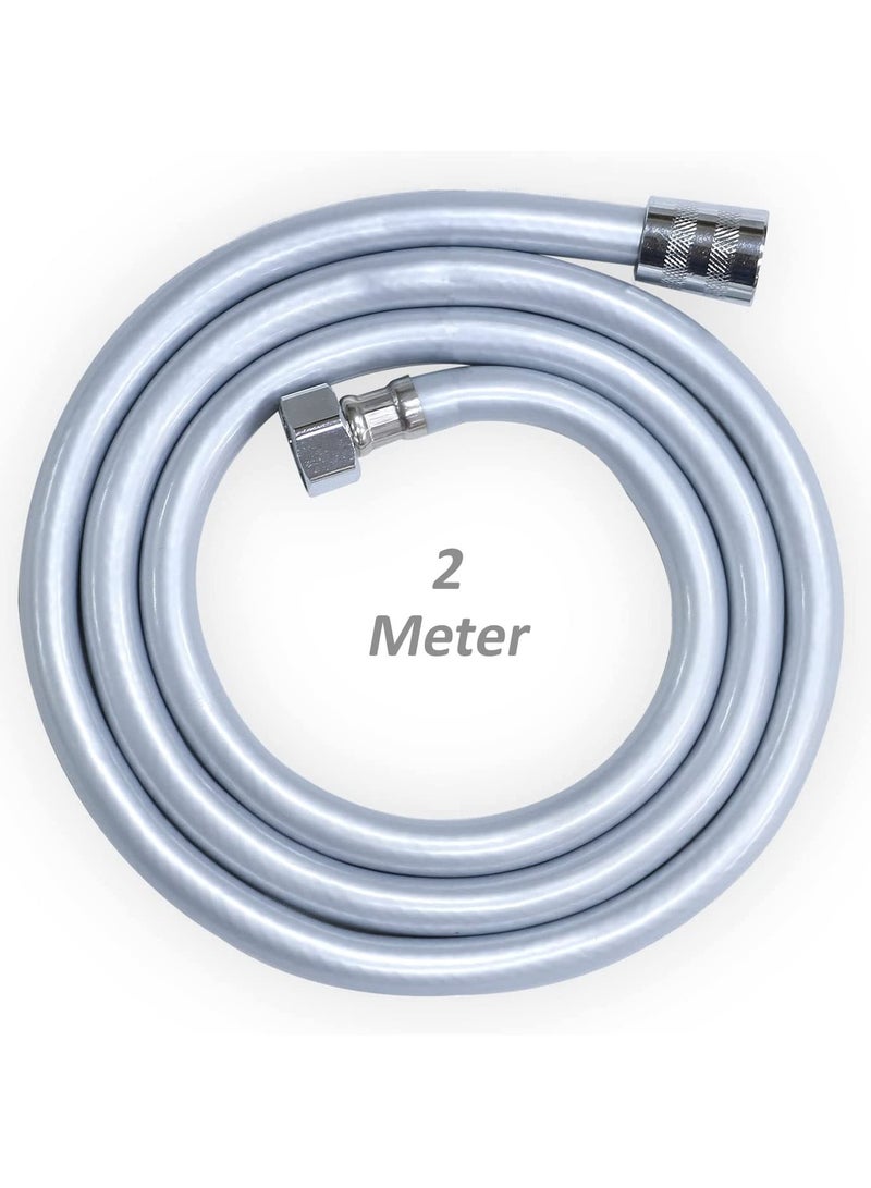 Rubik Shower Hose Pipe 2M PVC Flex Anti Twist Heat Resistance Universal Replacement Kink and Leak Proof (2 Meter) - Image 1