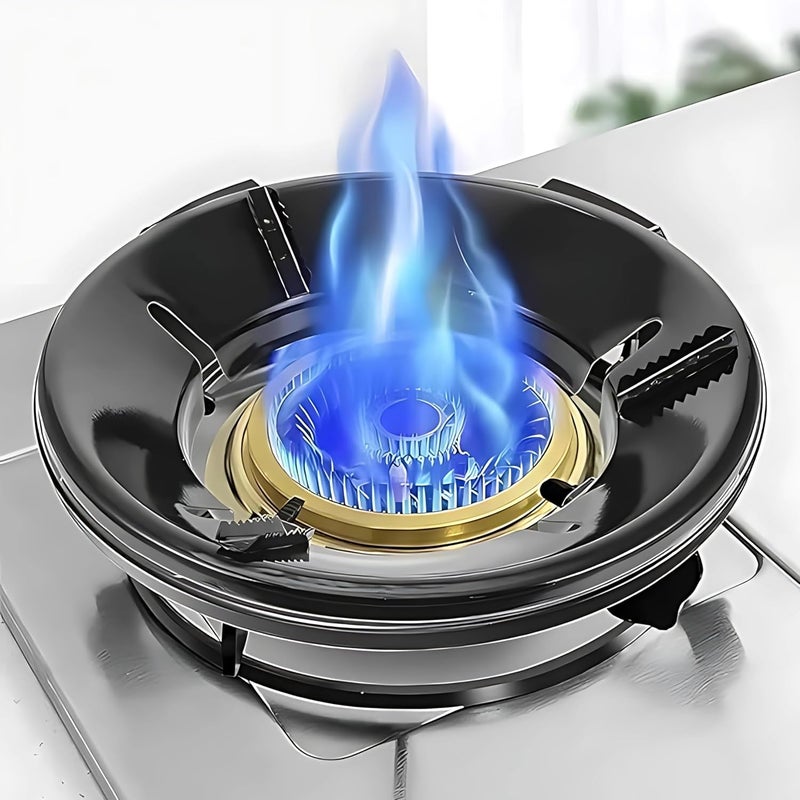 YourVendor YourVendor Gas Saver Burner Stand Gas Chula Burner Gas Saver Stand Jali Ring Fire Windproof Energy Saving Gas Chula Support Stand 4 Legs Supported For Indian Gas 07Mm Pack Of 2 Black Metal  - Image 1