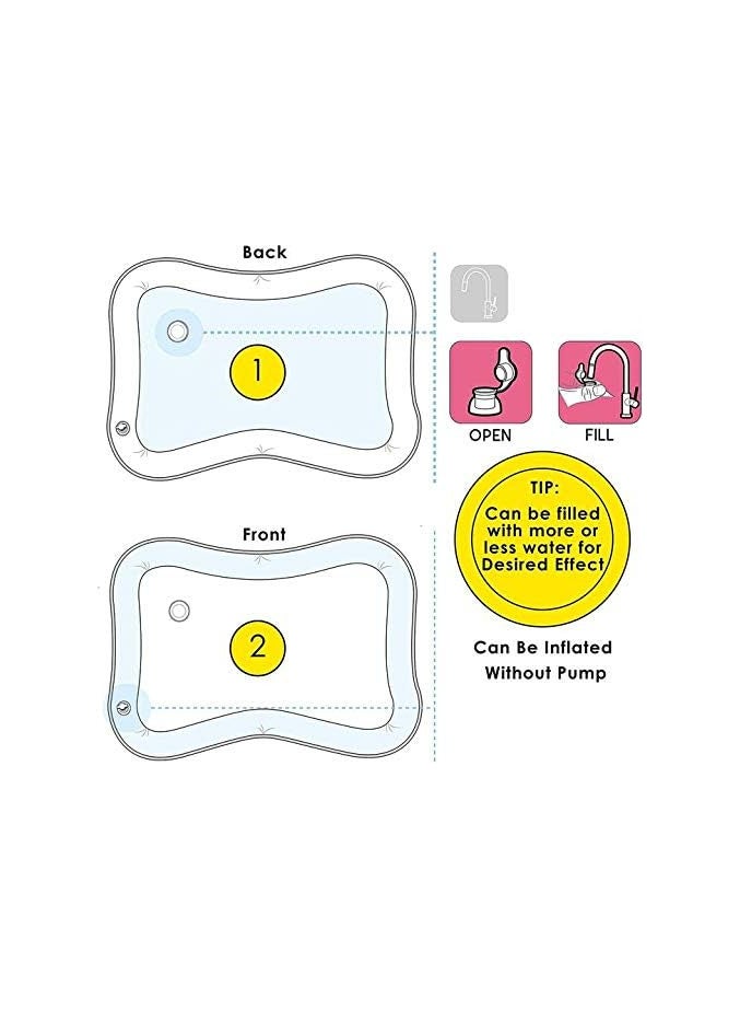 70*50cm Baby Tummy Time Water Mat, Excellent Activity Center to Promote Baby's Play and Sensory Play, Visual Stimulation Baby Play Mat for Boys and Girls (Rectangle Shape) - Image 5