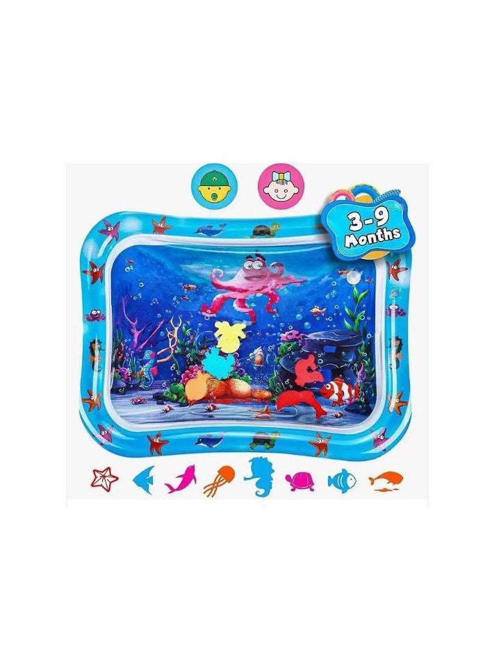 70*50cm Baby Tummy Time Water Mat, Excellent Activity Center to Promote Baby's Play and Sensory Play, Visual Stimulation Baby Play Mat for Boys and Girls (Rectangle Shape) - Image 2