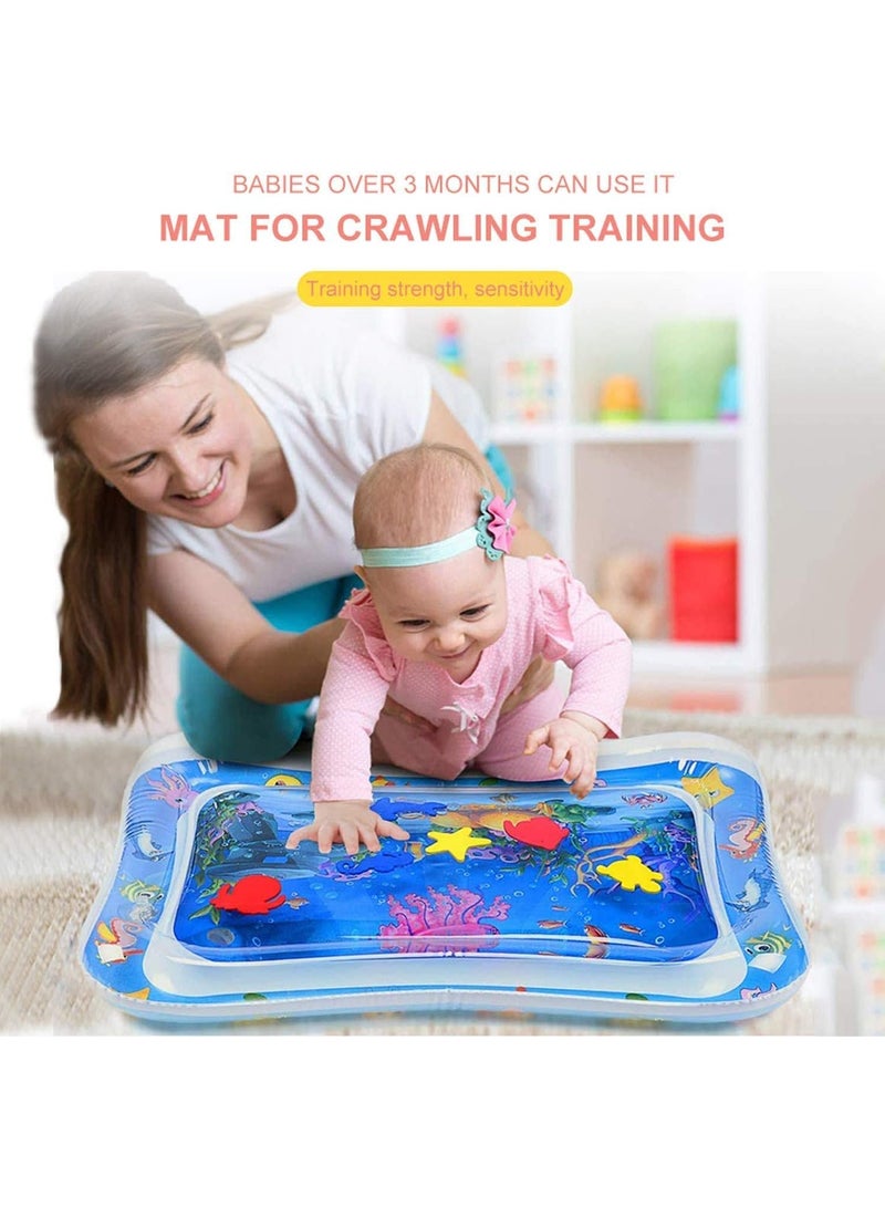 70*50cm Baby Tummy Time Water Mat, Excellent Activity Center to Promote Baby's Play and Sensory Play, Visual Stimulation Baby Play Mat for Boys and Girls (Rectangle Shape) - Image 4