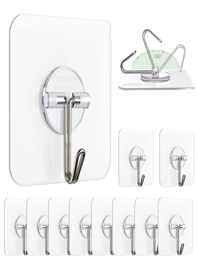 Solitude 20 Pcs Wall Hooks for Hanging Strong Hooks for Wall Without Drilling, Wall Hangings Hooks Adhesive/Wall Hanger for Clothes/Wall Hook, Clips, Sticker for Cloth Hangers - Image 1