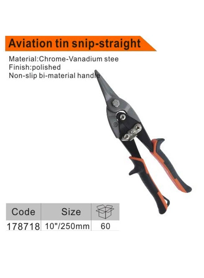 Veiber Aviation Tin Snip – Straight Cut, 10" (250mm) Chrome-Vanadium Steel (178718) - Image 1