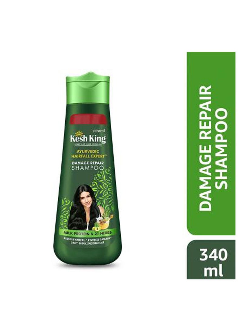 Kesh King Damage Repair Shampoo With Milk Protein And 21 Ayurvedic Herbs 340ml - Image 1