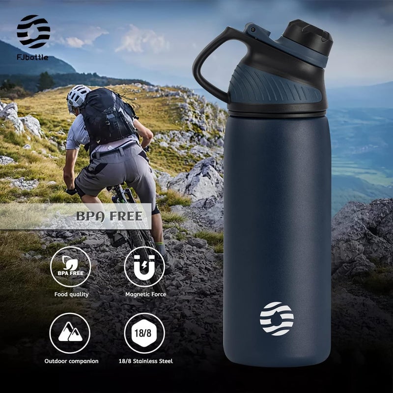 FjBottle Stainless Steel Water Bottle 600ml/800ml/1L/1.5L with Magnetic Lid, BPA Free Insulated Water Bottle, Sports Metal Water Bottle Hot&Cold Drinks Vacuum Flask Leak-Proof for Gym, Work, Travel - Image 5