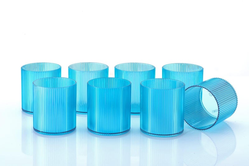 Clazkit PET Glass Juice Tumblers, 120 ml Drinking Glasses for Freshly Squeezed Juices, Smoothies, and Beverages Set of 8 - Color May Vary - Image 2