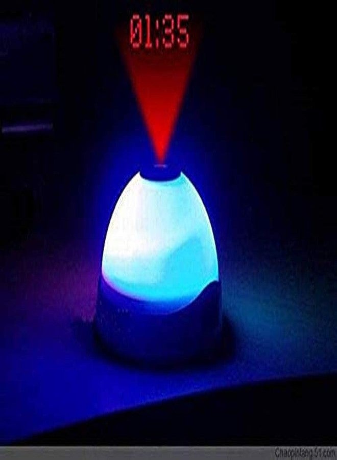 TUZECH Kids Night Sky Moon Stars Projection Clock with Color Changing Flashing LED Lights Alarm LED Digital Clock (Multicolor)(Set of 2) - Image 5