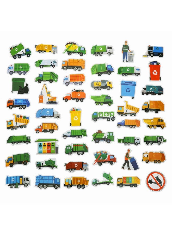 Cleverplay 100 Pack Garbage Truck Stickers, Garbage Truck Party Favors, Birthday Decorations - Image 2