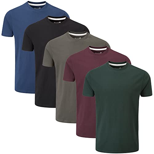 Charles Wilson Men's 5 Pack Midweight Crew Neck T-Shirt (Medium, Dark Classics) - Image 1