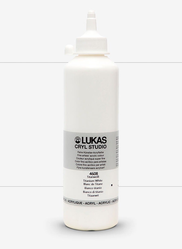 Lukas Cryl Studio Acrylic Paint 500ml Titanium White
