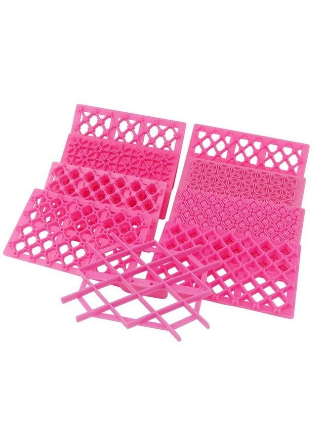 Cake Fondant Embossing Mould9 Pack Different Patterns Fondant Embosserlace Flower Cookie Cutter Setdiamond Shaped Biscuit Moldscake Fondant Cupcake Decorating