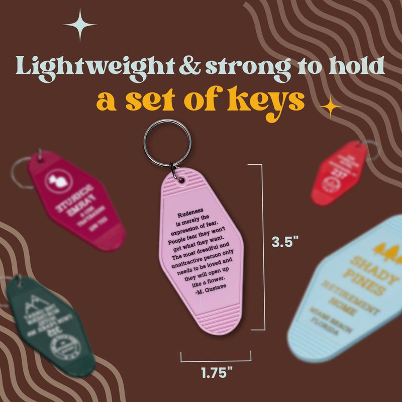 Chillkat Vintage Hotel Motel Keychain (The Grand Budapest Hotel Pink) - Image 4