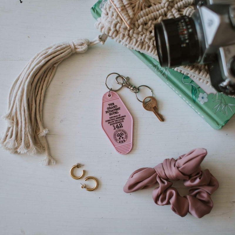 Chillkat Vintage Hotel Motel Keychain (The Grand Budapest Hotel Pink) - Image 3