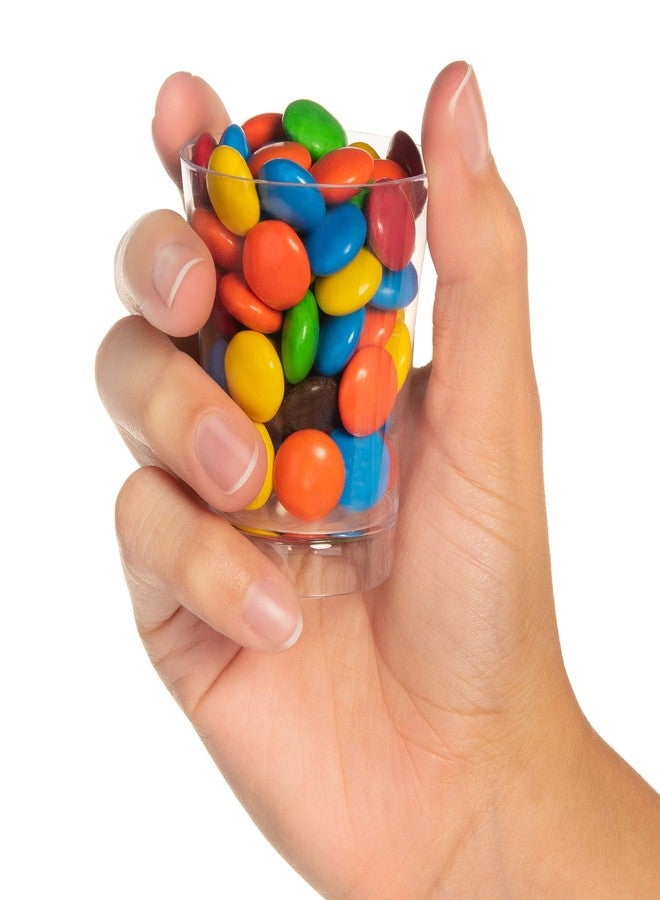 LSR LORESO Mini Dessert Cups 2 oz 96 Count - Round Clear Plastic Cups for Party, Plastic Small Serving Dessert Bowls, Shooter Cups for Sampling & Tasting - Reusable 96CT - Image 2