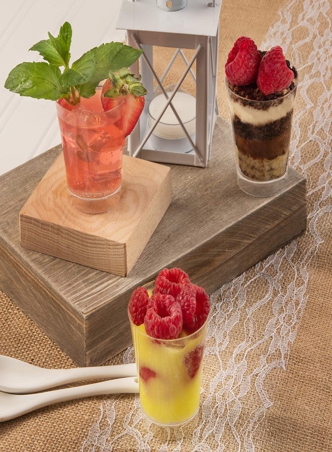 LSR LORESO Mini Dessert Cups 2 oz 96 Count - Round Clear Plastic Cups for Party, Plastic Small Serving Dessert Bowls, Shooter Cups for Sampling & Tasting - Reusable 96CT - Image 4