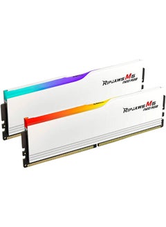 جي.سكيل مجموعة ذاكرة سطح المكتب DDR5 ثنائية القناة من سلسلة M5 Neo RGB من Ripjaws بسعة 32 جيجابايت (2x16 جيجابايت)، سرعة ذاكرة 6000 ميجابايت/ثانية، زمن انتقال CL36-48-48-96، AMD EXPO، جهد 1.25 فولت، أبيض | F5-6000J3648D16GX2-RM5NRW  - Image 1