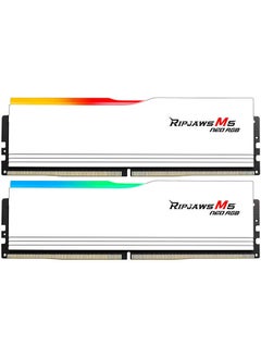 جي.سكيل مجموعة ذاكرة سطح المكتب DDR5 ثنائية القناة من سلسلة M5 Neo RGB من Ripjaws بسعة 32 جيجابايت (2x16 جيجابايت)، سرعة ذاكرة 6000 ميجابايت/ثانية، زمن انتقال CL36-48-48-96، AMD EXPO، جهد 1.25 فولت، أبيض | F5-6000J3648D16GX2-RM5NRW  - Image 3