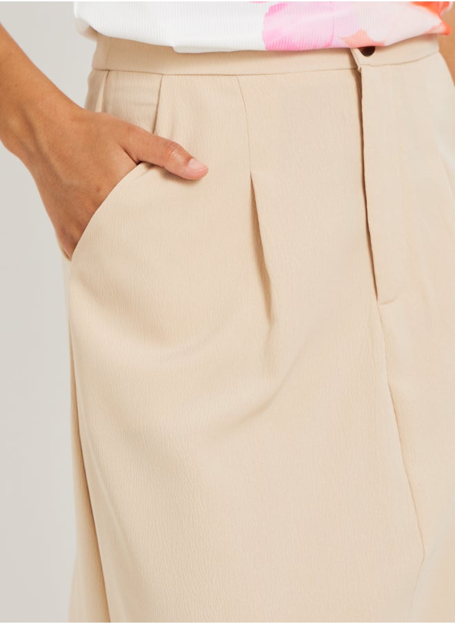 Take Two Solid Pleated A-Line Maxi Skirt  - Image 3