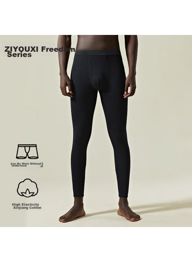 Liberal Freedom Series [ Fall New Arrival] Men's Pure Cotton Antibacterial Seamless Thermal Underwear, Youth Thin Base Layer Warm Pants - Image 2