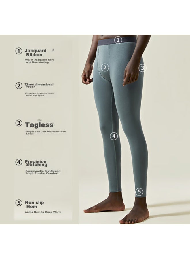 Liberal Freedom Series [ Fall New Arrival] Men's Pure Cotton Antibacterial Seamless Thermal Underwear, Youth Thin Base Layer Warm Pants - Image 5