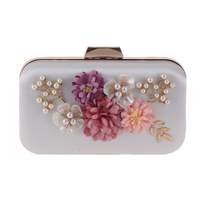 Bag Women'S Bag Pu New Luxury Rose Flower Chain Women'S Flash Evening Bag Clutch Bag Gift Bag 1290 Bag - Image 5