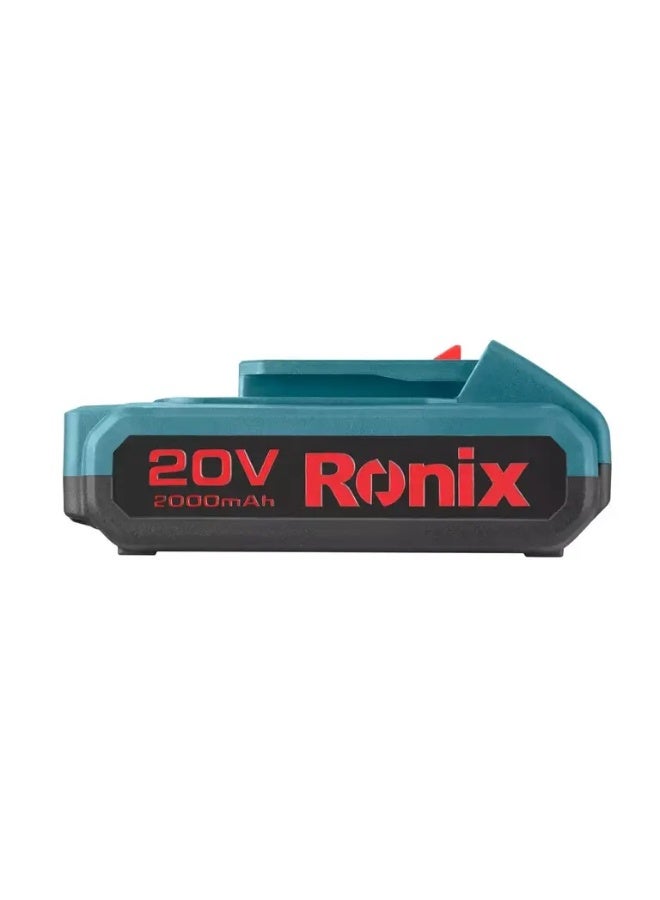 Ronix 8990 20V 2Ah Li-Ion Battery, LED Indicator, German Technology #Ronix 8990 - Image 2