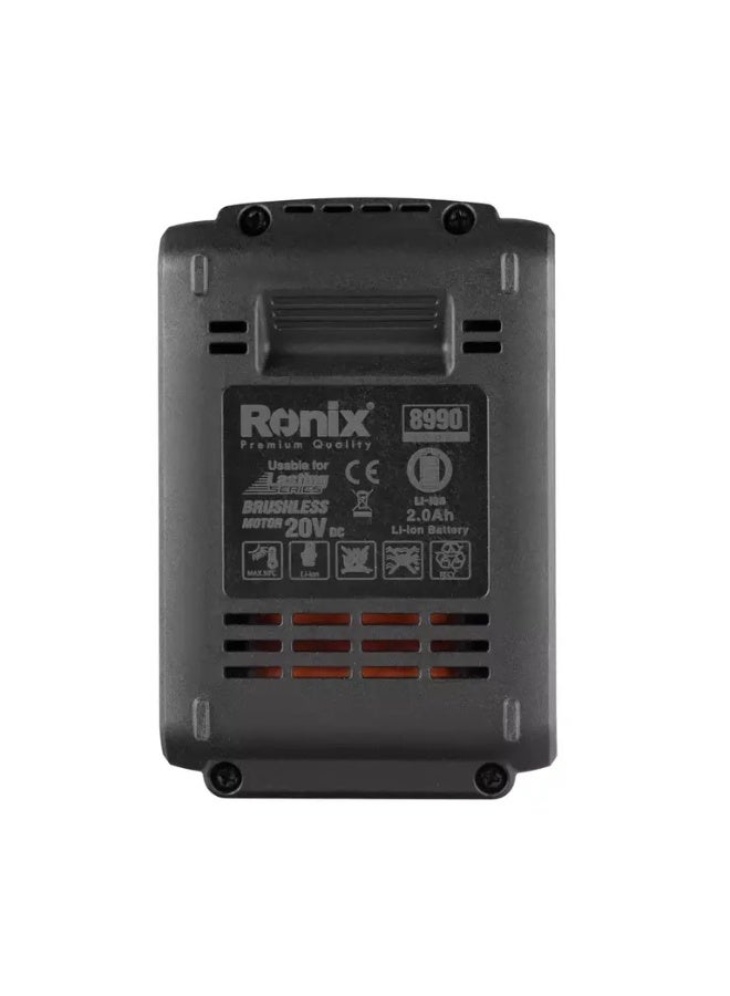 Ronix 8990 20V 2Ah Li-Ion Battery, LED Indicator, German Technology #Ronix 8990 - Image 5