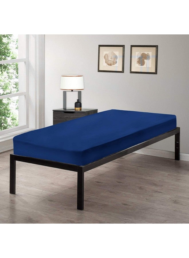 Gilbins شريحة سرير مقاس 30" × 75" مصنوعة من القطن مثالية لأسرة المعسكرات والأسرّة الضيفية باللون navy - Image 2