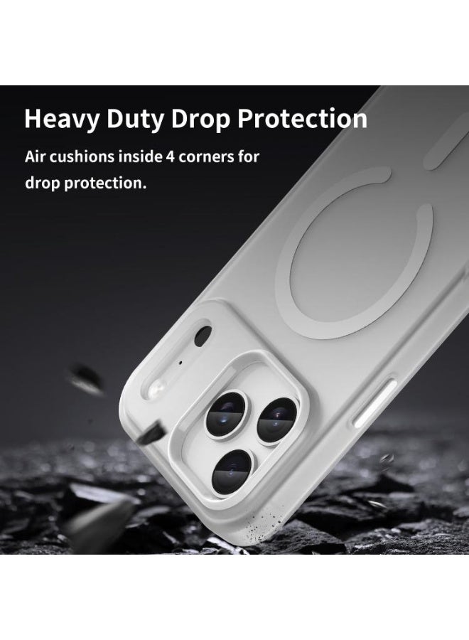 Drop-resistant, reinforced plastic back cover compatible with iPhone 17 pro max - Clear - Image 2
