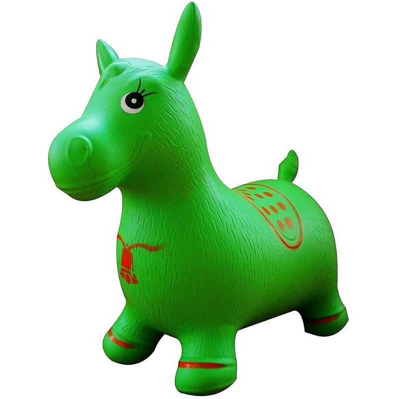 AppleRound Inflatable Rideon Bouncy Animal Hopper  Horse Cow or Unicorn  Kids Space Hopper Bouncer with Hand Pump  Jumping Toy for IndoorOutdoor Play - Image 3