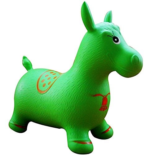 AppleRound Inflatable Rideon Bouncy Animal Hopper  Horse Cow or Unicorn  Kids Space Hopper Bouncer with Hand Pump  Jumping Toy for IndoorOutdoor Play - Image 5