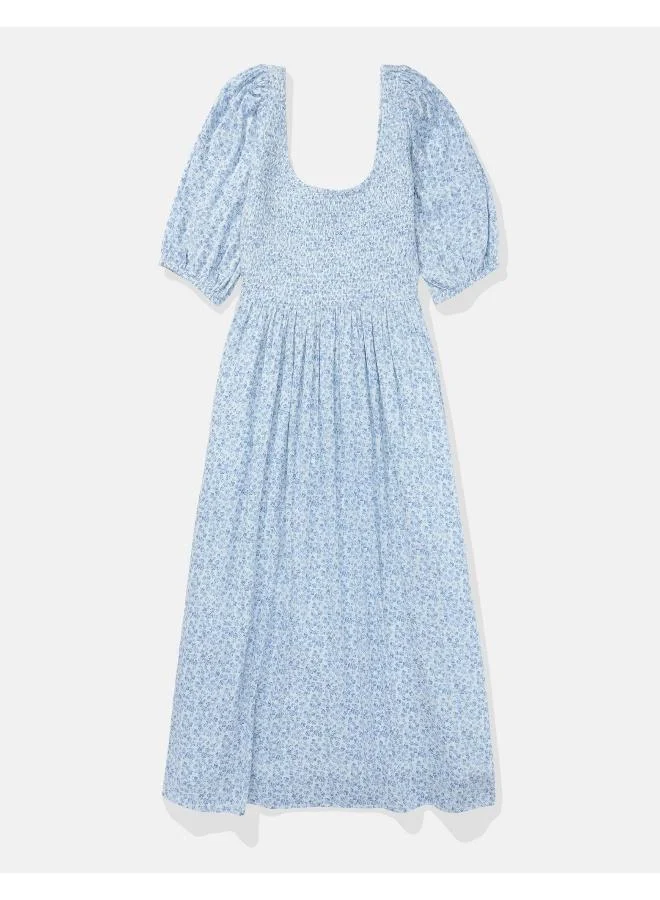 امريكان ايجل AE Smocked Midi Dress