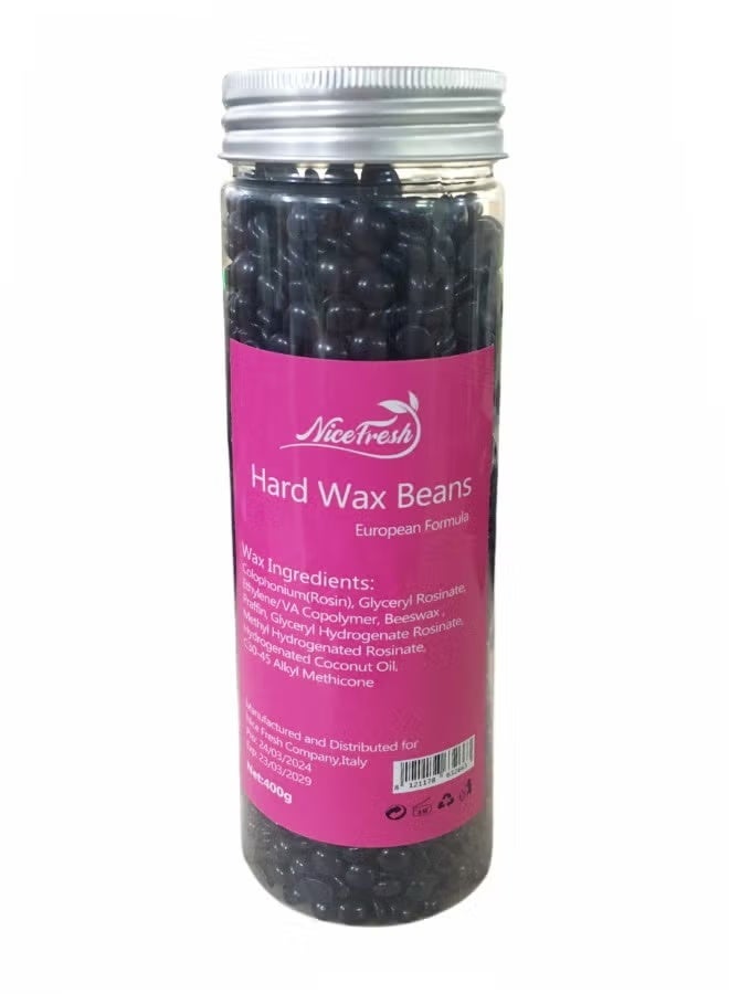 NiceFresh Hard Wax Beans Black European Formula 400 gm