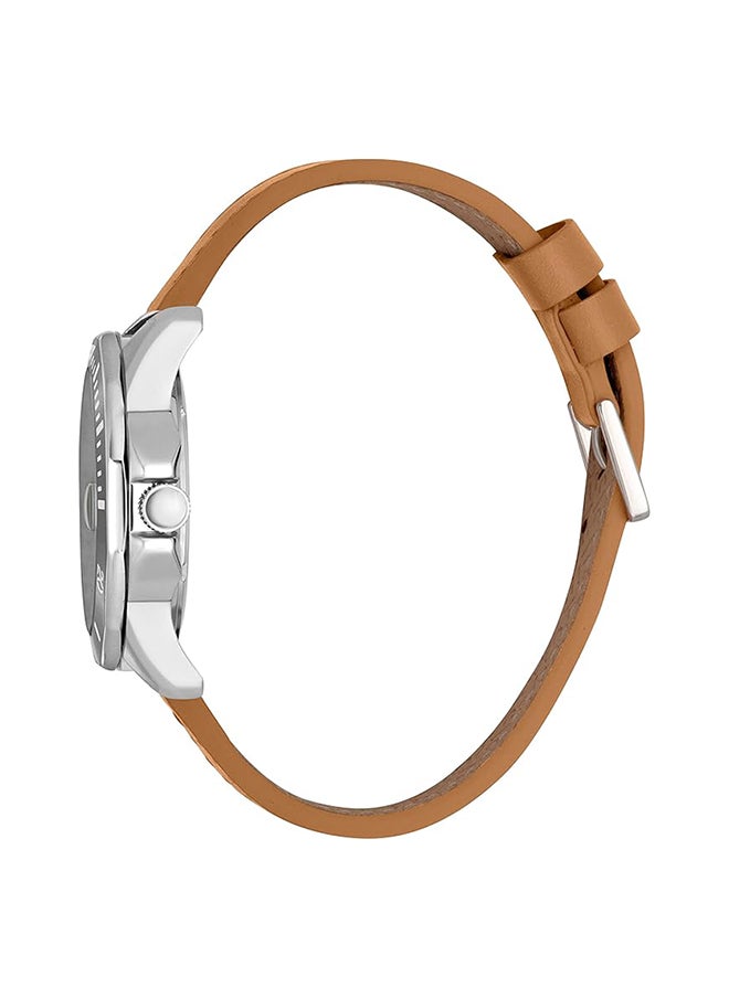 ESPRIT Men's Analog Round Shape PU Leather Wrist Watch ES1G367L0035  - Image 2