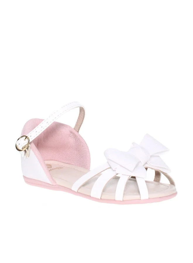 Molekinha Molekinha Infant Girls Sandals With Back Strap White | Made In Brazil