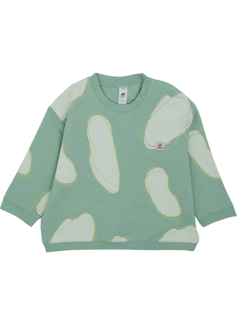 Jrmori Snap-Shoulder Cloud Printed Sweatshirt