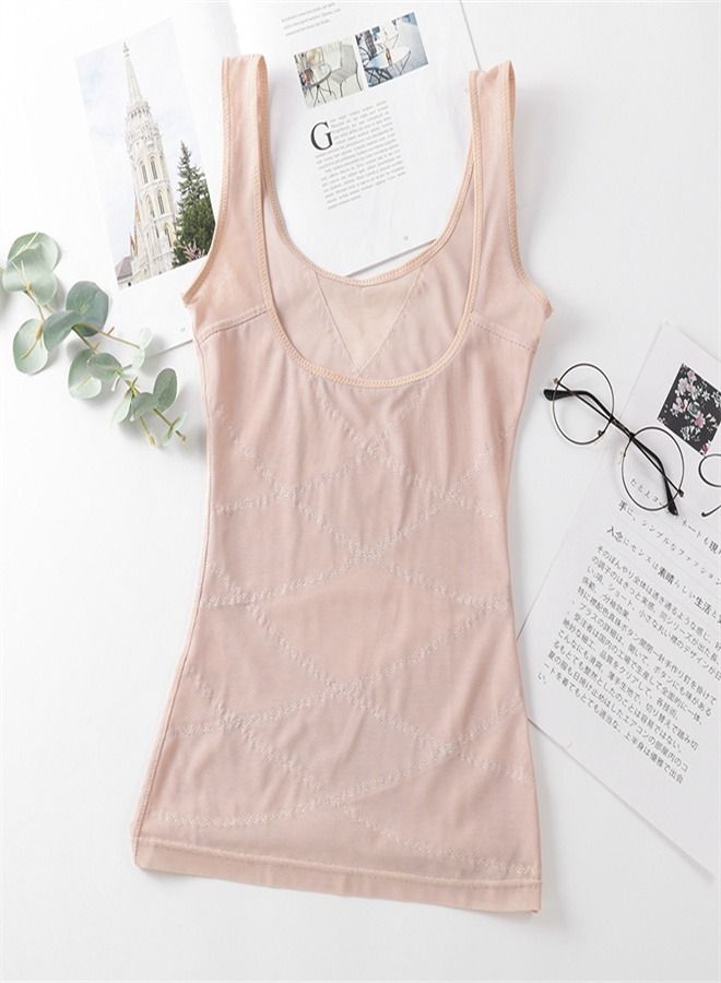 Loquat Body Beautifying Waistband Vest Beige