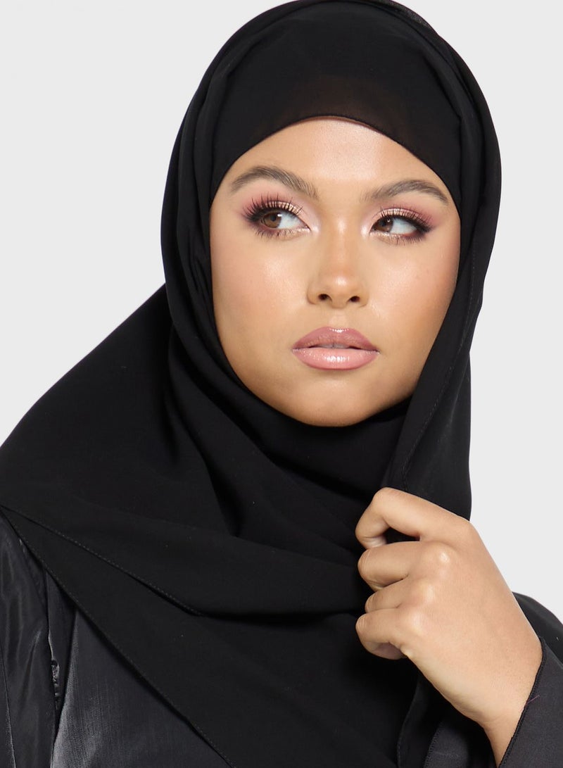 Embellished Mesh Detail Abaya