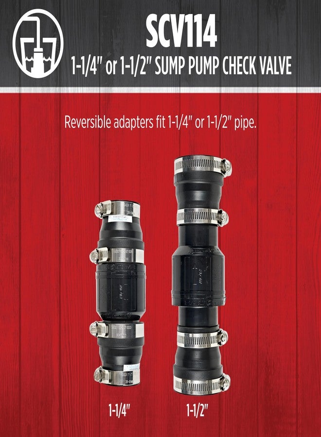 Red Lion SCV114 1-1/4-Inch and 1-1/2-Inch ABS Vertical Sump Pump Check Valve, Black, 14942901 - Image 5