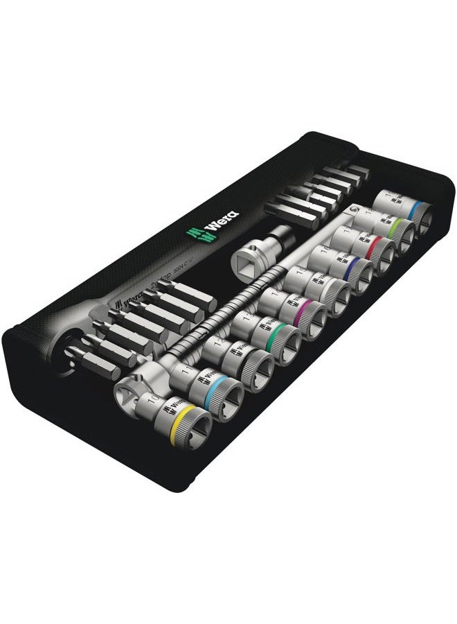 Wera 05004078001 | 8100 زايكلوب 1/2" مجموعة مفاتيح رافعة معدنية + حقيبة أدوات - 28 قطعة - Image 2