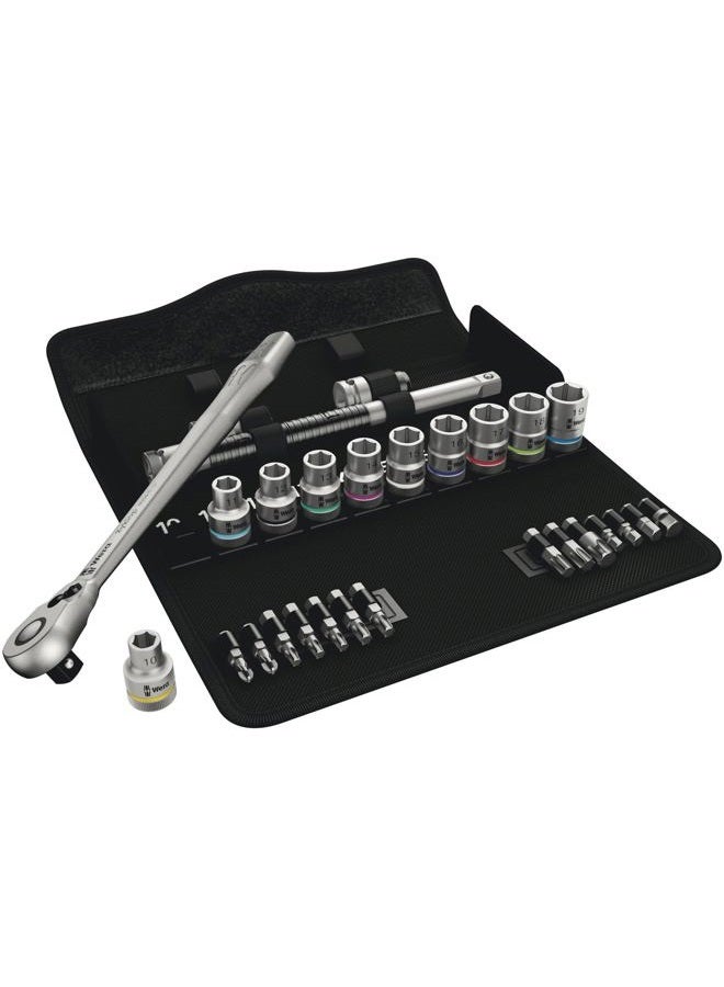 Wera 05004078001 | 8100 زايكلوب 1/2" مجموعة مفاتيح رافعة معدنية + حقيبة أدوات - 28 قطعة - Image 1