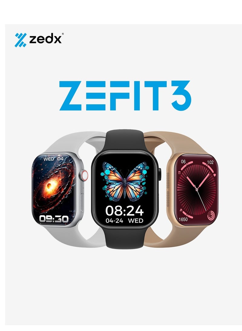 ZedX Zefit 3 AMOLED Smartwatch – Full Screen, Fitness & Health Tracking, Multi-Function - Image 2